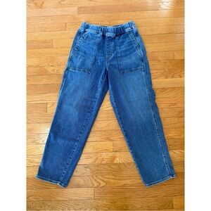 Madewell Pull-On Relaxed Blue Jeans